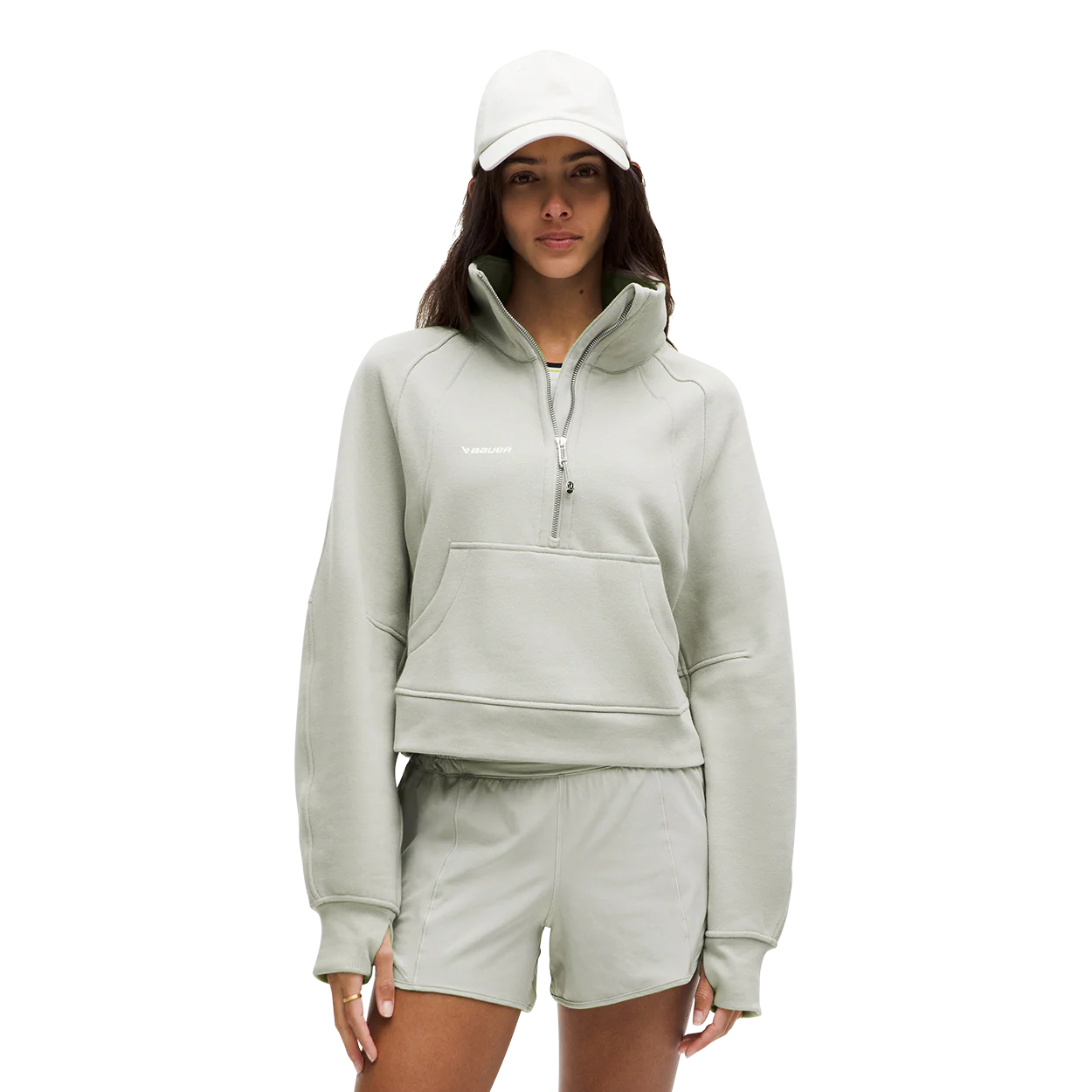 BAUER // lululemon Scuba Oversized Funnel-Neck Half Zip